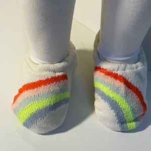 Meri Meri rainbow booties 0-6 months organic cotton rich blend